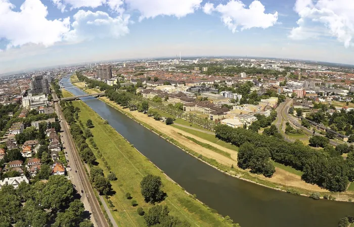 Impresión enmarcada : Mannheim desde arriba.