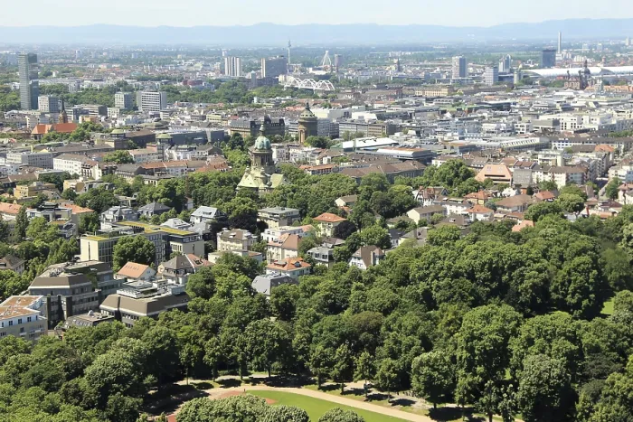 Impresión enmarcada : Mannheim desde arriba. Impresión enmarcada : Mannheim desde arriba.