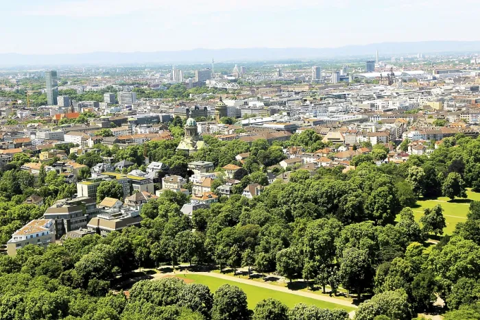 Impresión enmarcada : Mannheim desde arriba. Impresión enmarcada : Mannheim desde arriba.