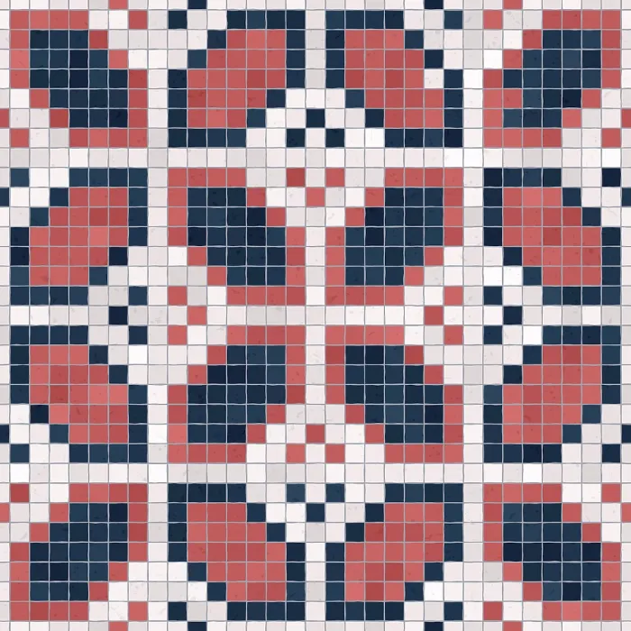 Impresión enmarcada : Mosaico de Azulejos Impresión enmarcada : Mosaico de Azulejos