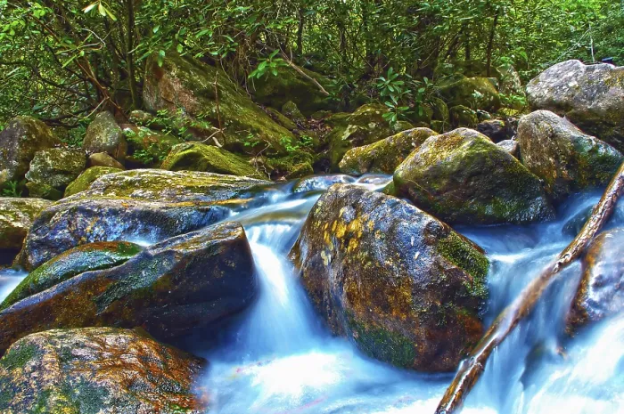 Impresión enmarcada : Arroyos de montaña.