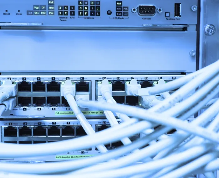 Impresión enmarcada : Panel de parche LAN de red LAN panel de parche LAN de red