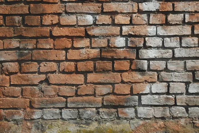 Impresión enmarcada : Pared de ladrillos vieja. Impresión enmarcada : Pared de ladrillos vieja.