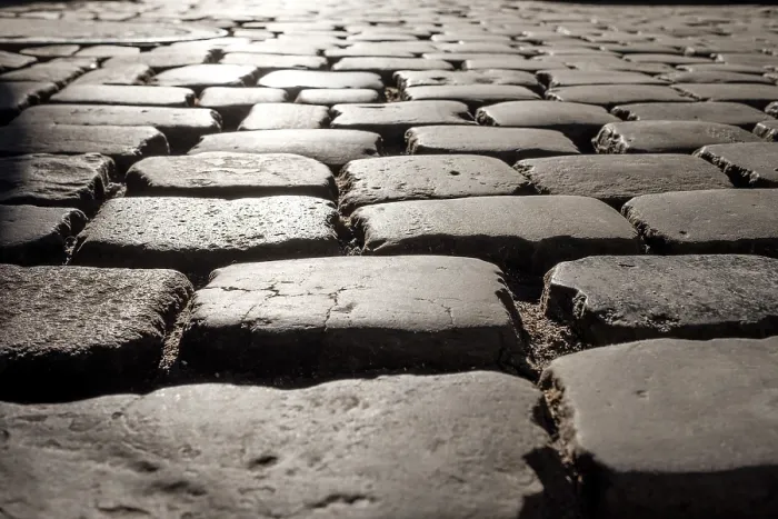 Impresión enmarcada : Cobblestone antigua Impresión enmarcada : Cobblestone antigua