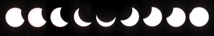 Impresión enmarcada : Eclipse parcial solar. Impresión enmarcada : Eclipse parcial solar.