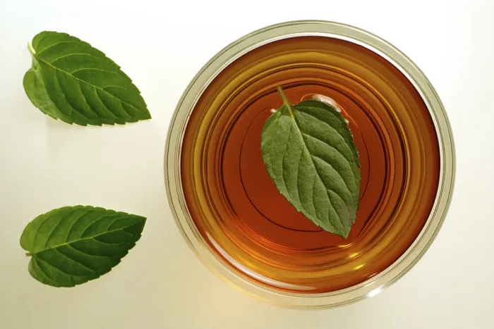 Impresión enmarcada : Té de menta picante. Impresión enmarcada : Té de menta picante.