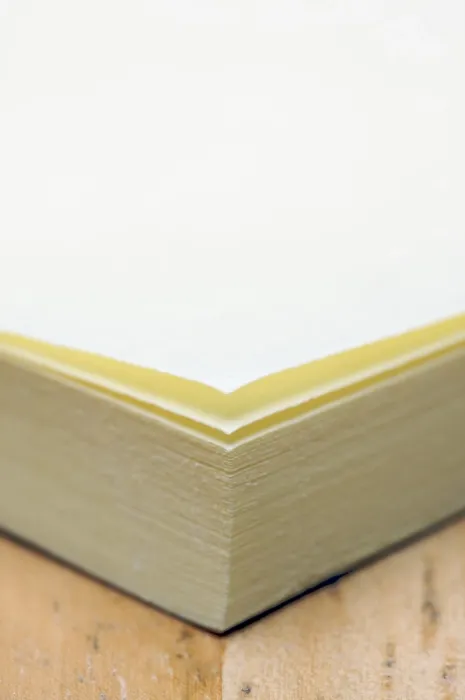 Impresión enmarcada : Cuaderno de notas Post-it abstracto macro.
