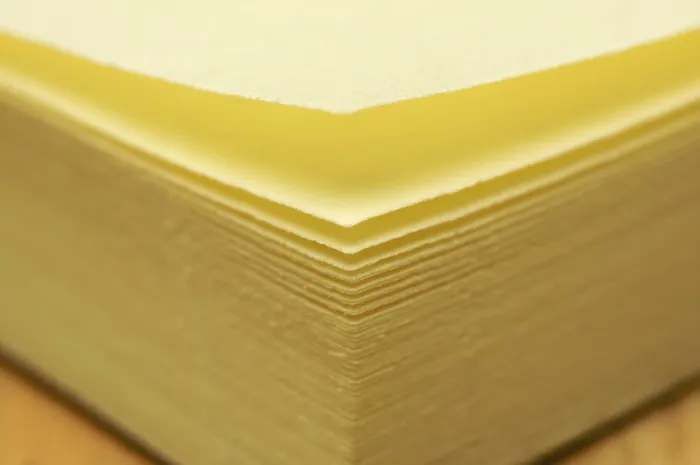 Impresión enmarcada : Cuaderno de notas Post-it abstracto macro.