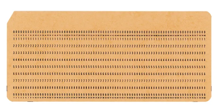 Impresión enmarcada : Tarjeta perforada para programación. Impresión enmarcada : Tarjeta perforada para programación.