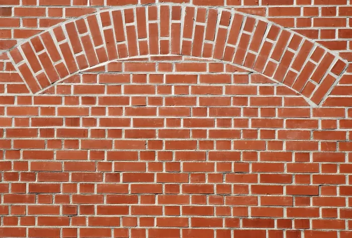 Impresión enmarcada : Pared de ladrillo rojo con arco. Impresión enmarcada : Pared de ladrillo rojo con arco.