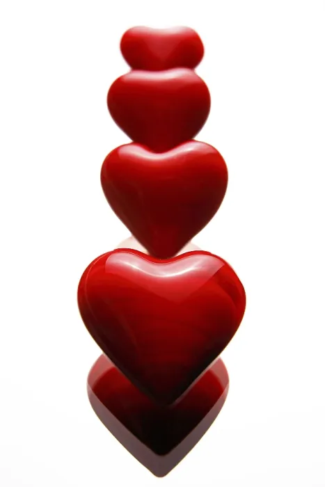 Impresión enmarcada : Corazones reflejados. Impresión enmarcada : Corazones reflejados.