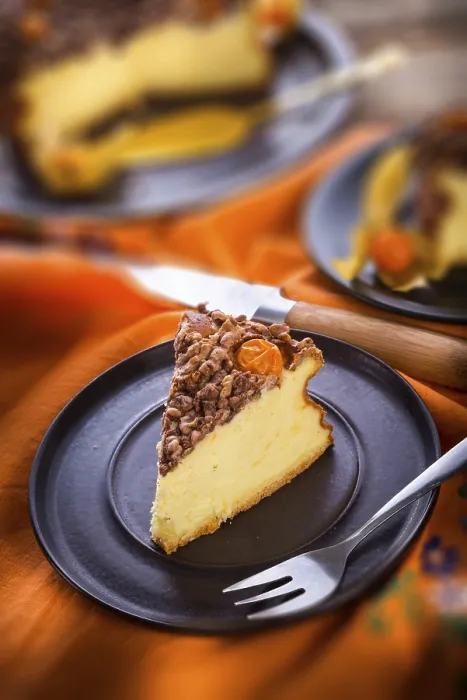 Impresión enmarcada : Tarta de queso rustica.