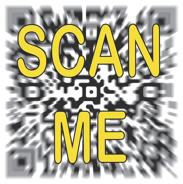 Impresión enmarcada : Escaneo de código QR abstracción.