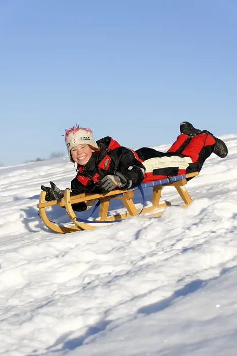 Impresión enmarcada : Sledding