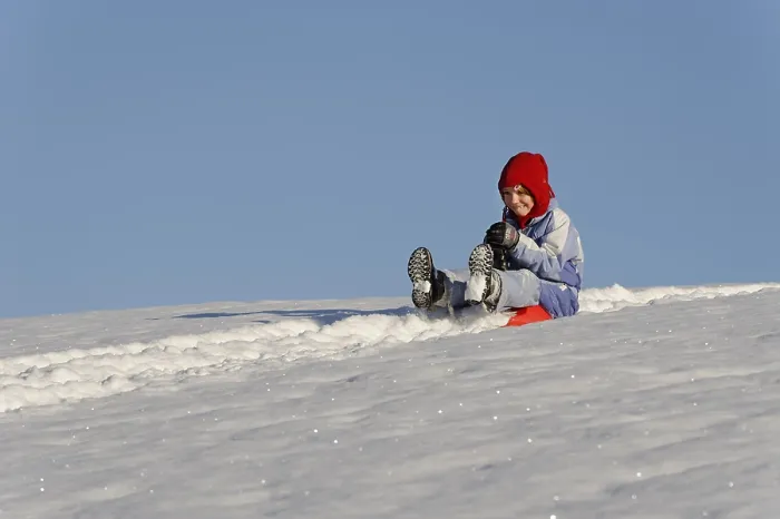 Impresión enmarcada : Sledding