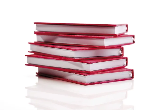 Impresión enmarcada : Pila de libros pequeños.