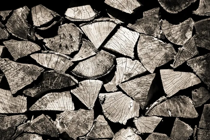 Impresión enmarcada : Pila de madera. Impresión enmarcada : Pila de madera.