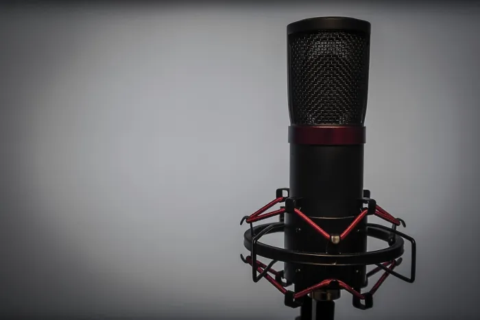 Impresión enmarcada : Micrófono de estudio.