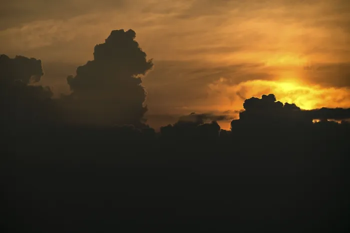 Impresión enmarcada : Atardecer, nubes.