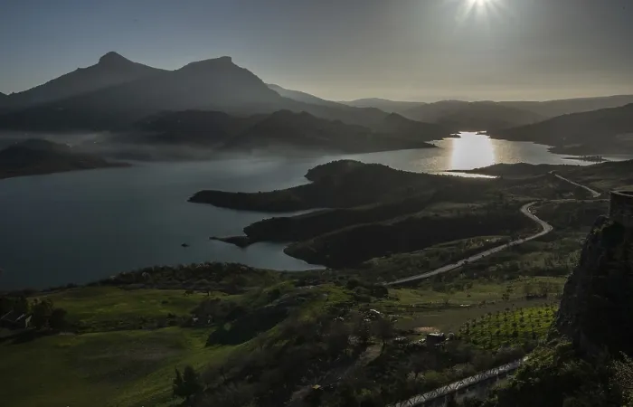 Impresión enmarcada : Atardecer, España.