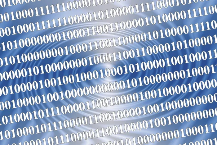 Impresión enmarcada : Código binario y procesamiento de datos Impresión enmarcada : Código binario y procesamiento de datos