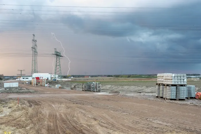 Impresión enmarcada : Celda de tormenta eléctrica.