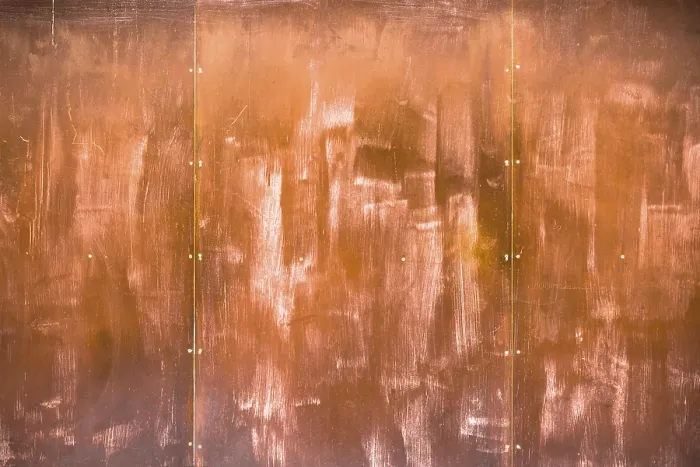 Impresión enmarcada : Frente y horizontal de un panel oxidado.