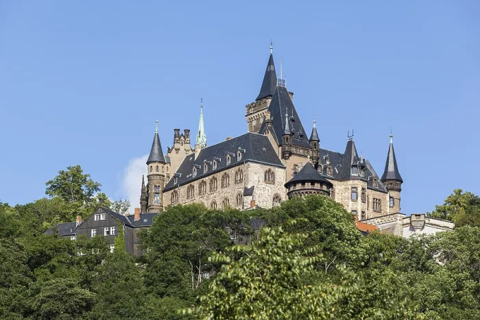 Impresión enmarcada : Vista del Castillo de Wernigerode. Impresión enmarcada : Vista del Castillo de Wernigerode.