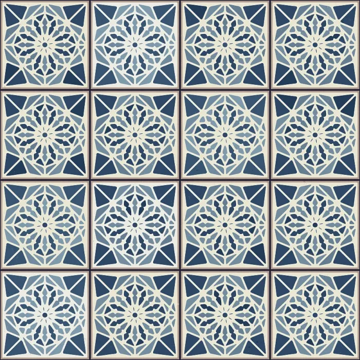 Impresión enmarcada : Azulejos cerámicos de época vector de patrón. Impresión enmarcada : Azulejos cerámicos de época vector de patrón.
