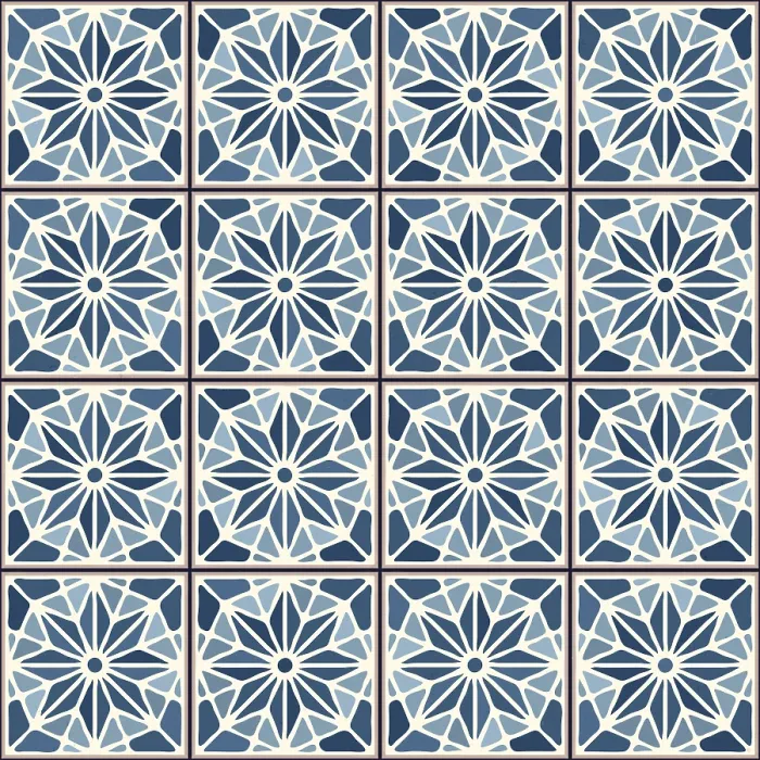 Impresión enmarcada : Azulejos cerámicos de época vectorial.
