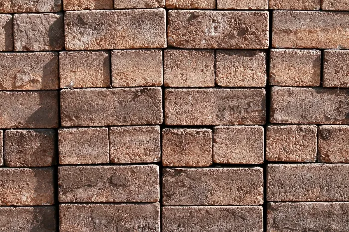 Impresión enmarcada : Pared de ladrillos rojos.