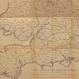 GWR Network Map Print, 1850