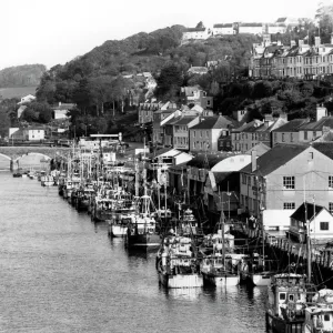 Aerial View of Looe, Cornwall Print