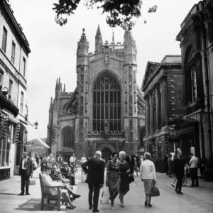 Bath Abbey Visitors Print, Somerset, England