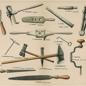 Blacksmith Tools Print 1875