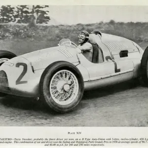 Tazio Nuvolari, voiture de type D d'Auto Union Tazio Nuvolari, voiture de type D d'Auto Union