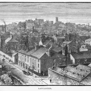 Lancaster, Lancashire Birds Eye View Print
