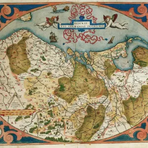 Carte de l'Allemagne et des Pays-Bas actuels, Théâtre du Monde Terrestre