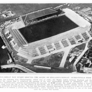 Aerial View of Murrayfield Stadium Print, March 1925 Aerial View of Murrayfield Stadium Print, March 1925