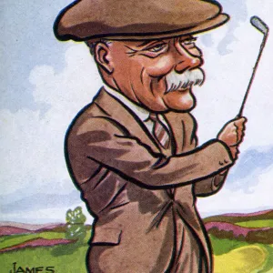 James Braid Golf Clubs and Golfers Colour Print