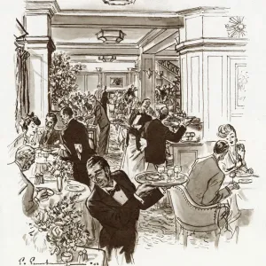 The Ivy Restaurant Interior, 1946 Print
