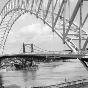 Runcorn-Widnes Bridge Print, 1962