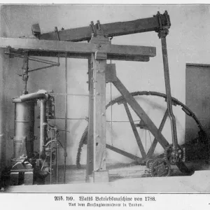 Watts Steam Engine Print of 1788