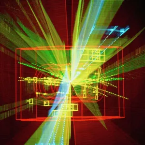 Particle Interaction Print: High-Energy Collision at CERN