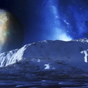 Pluton comme vu de sa lune Charon Pluton comme vu de sa lune Charon