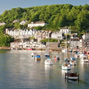 Morning Light on the River Looe Print, Cornwall, England