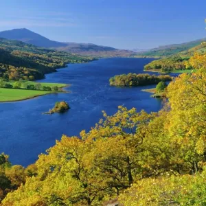 Queens View Print, a scenic landscape of Pitlochry