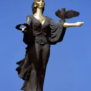 Print of the Saint Sofia Statue in Sofia, Bulgaria