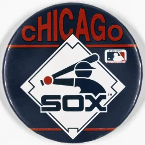 Late-20th Century Chicago White Sox Baseball Button Print