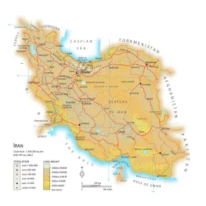 Iran Map Print